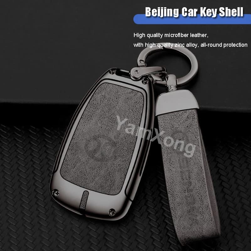 Alloy Remote Key Case Cover For Beijing Senova D70 X55 X65 BEIJING X5 Smart Keyless Decration case Car Accessories