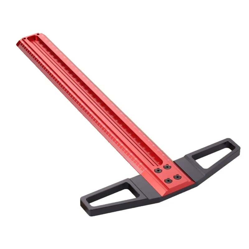 Aluminum alloy scribing ruler High precision hole ruler Positioning cutting Woodworking line drawing tool