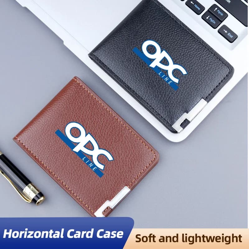 PU Leather Car Credit Card Holder Wallet Coin Purse Auto Accessories For Opel Corsa Astra Insignia Vectra Zafira Meriva Mokka