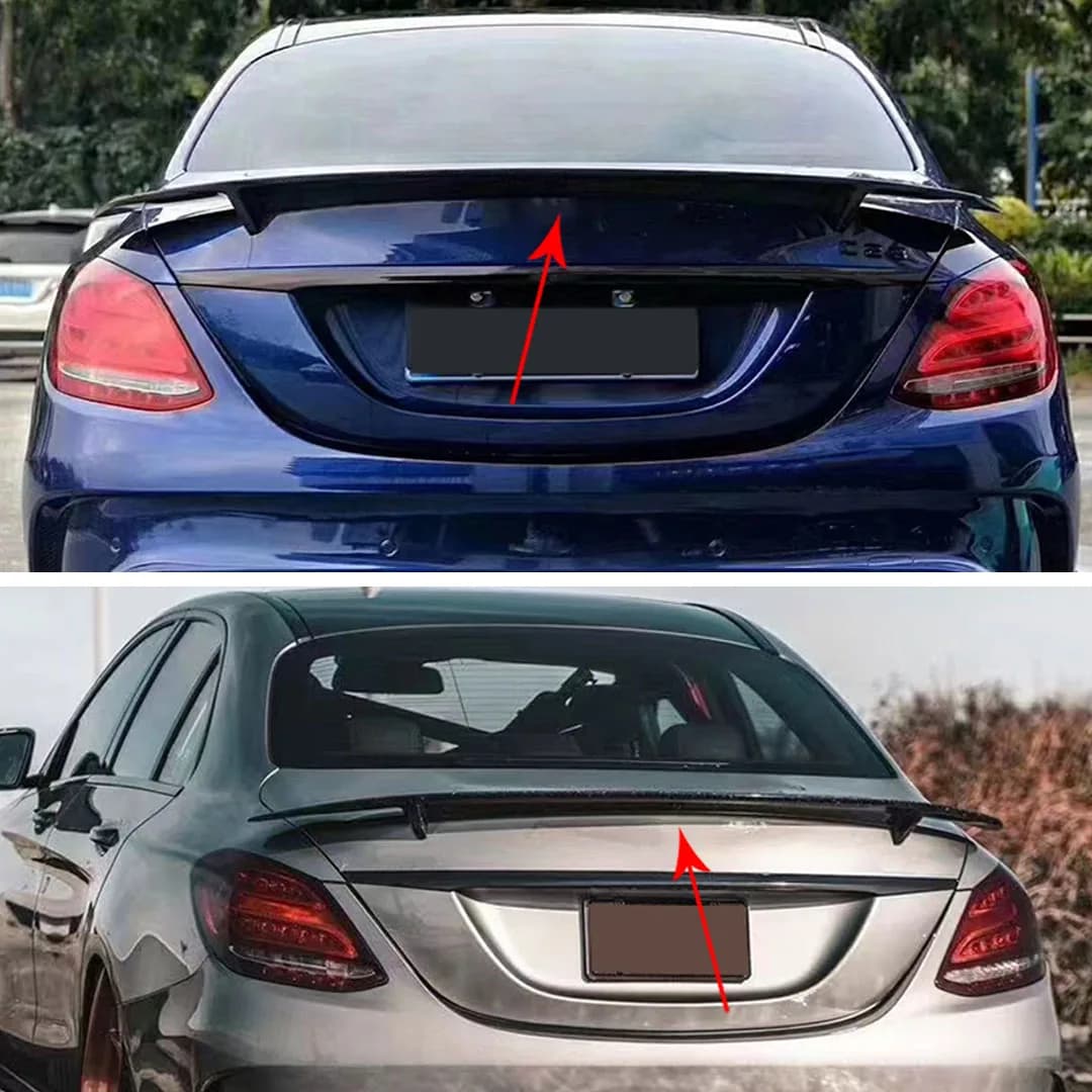 Rear Sport Spoiler Wing Body Kit Boot Lip For Mercedes Benz C W205 Sedan 4 Door and AMG C63 C43 2014-2022 Exterior Part Trim