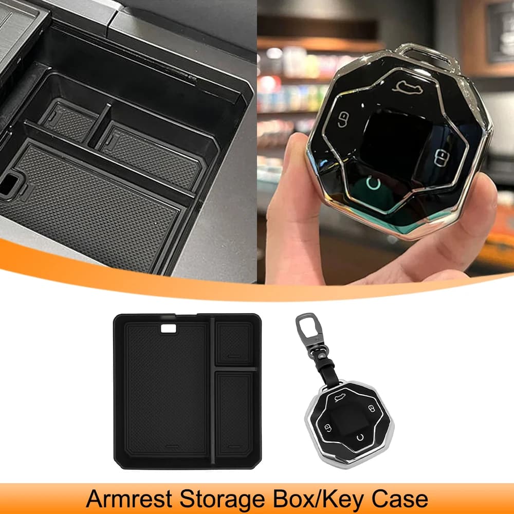 Car Central Armrest Storage Box Organizer Key Case Keychain Holder for Chery Jetour T2 Traveller 2023 2024 Interior Accessories