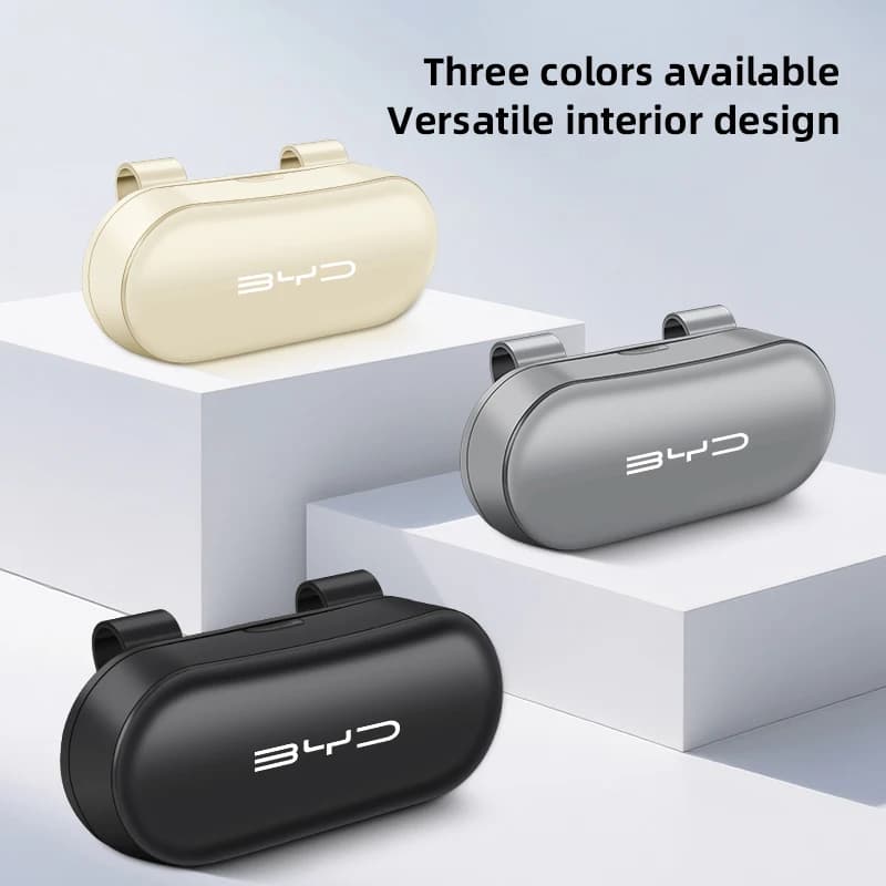 Car Sun Visor Sunglasses Storage Box Glasses Case Eyewear Holder For BYD Atto 3 E6 Tang F3 Plus Song Max F3R Qin Yuan S7 G3 M6 L