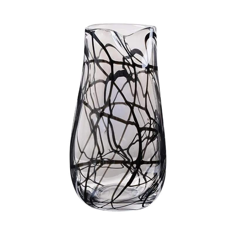 Irregular lines glass vase exhibition hall villa living room dining table high-end home ornament