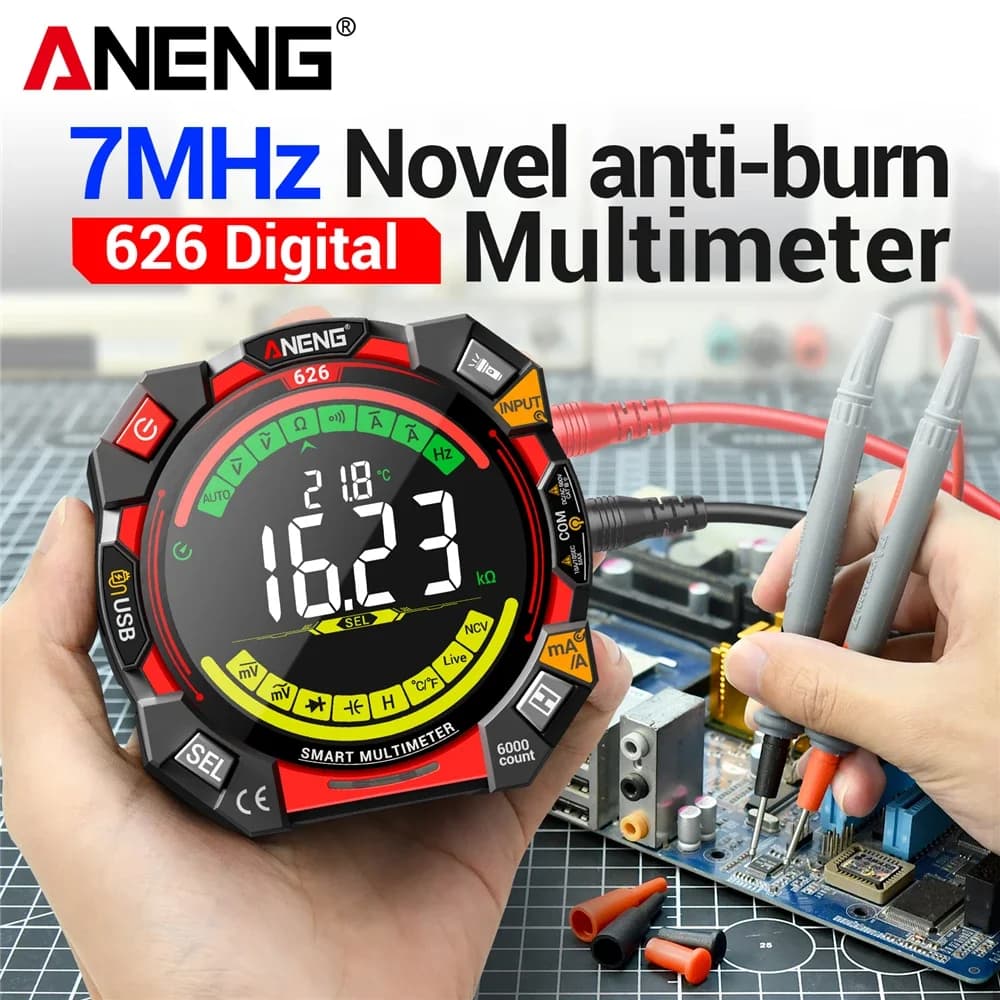 Multitester 6000 Counts 600V Voltage Tester ANENG 626 Multimetro Portable Current Ohmmer Meter Rechargable USB Detector Tools
