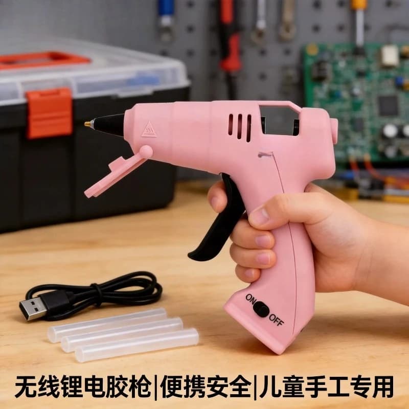 USB‑Rechargeable Cordless Hot Glue Gun Mini Lithium Battery Powered Wireless Hot‑Melt Glue Gun For DIY Craft