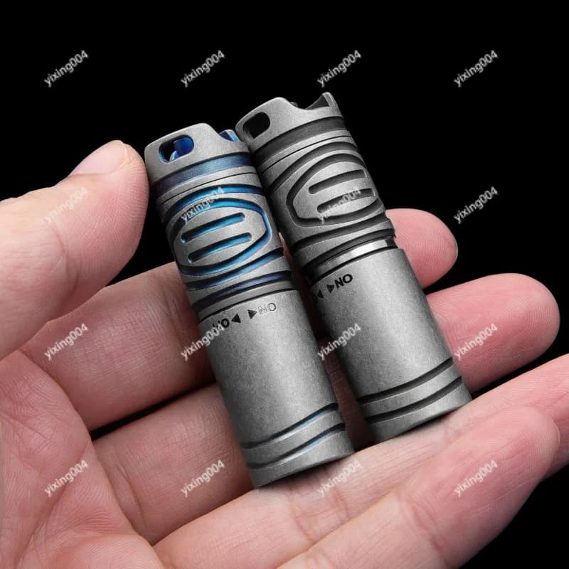 Rechargeable Mini Keychain Flashlight, Titanium Alloy Waterproof Portable LED Pocket Torch