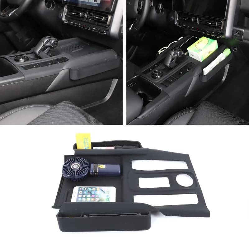 For 2024 2025+ Haval H9  LHD Center Console Panel Pad Mat  (with Storage Box)  black Silicone Car Interior  Accessories