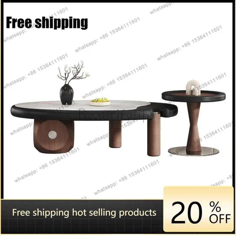 YJ modern simple special-shaped coffee table side table combination light luxury living room furniture