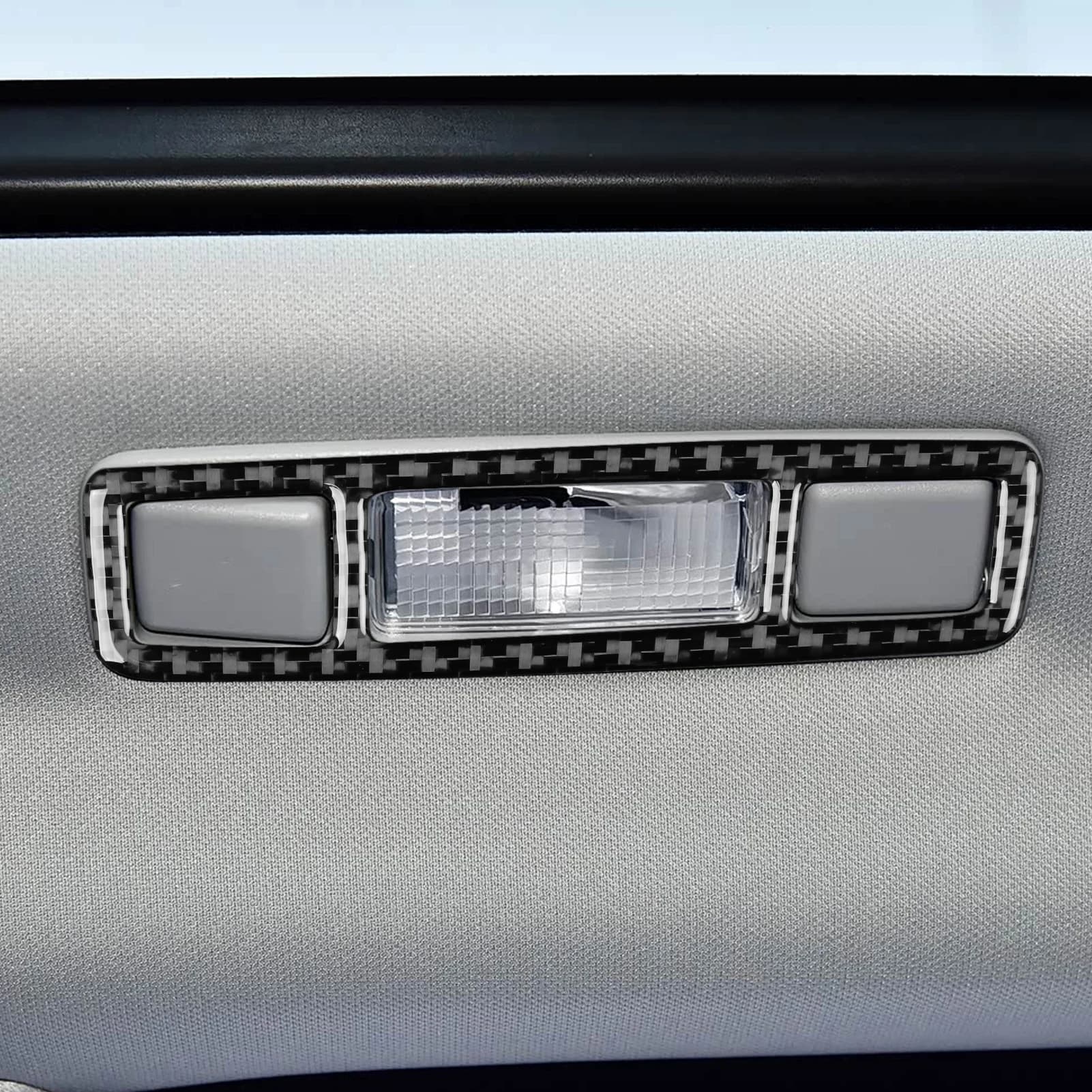 For Range Rover Evoque 2012-2018 Car Roof Reading Light Roof Light Panel Decoration Carbon Fiber Interior Accessories Stickers