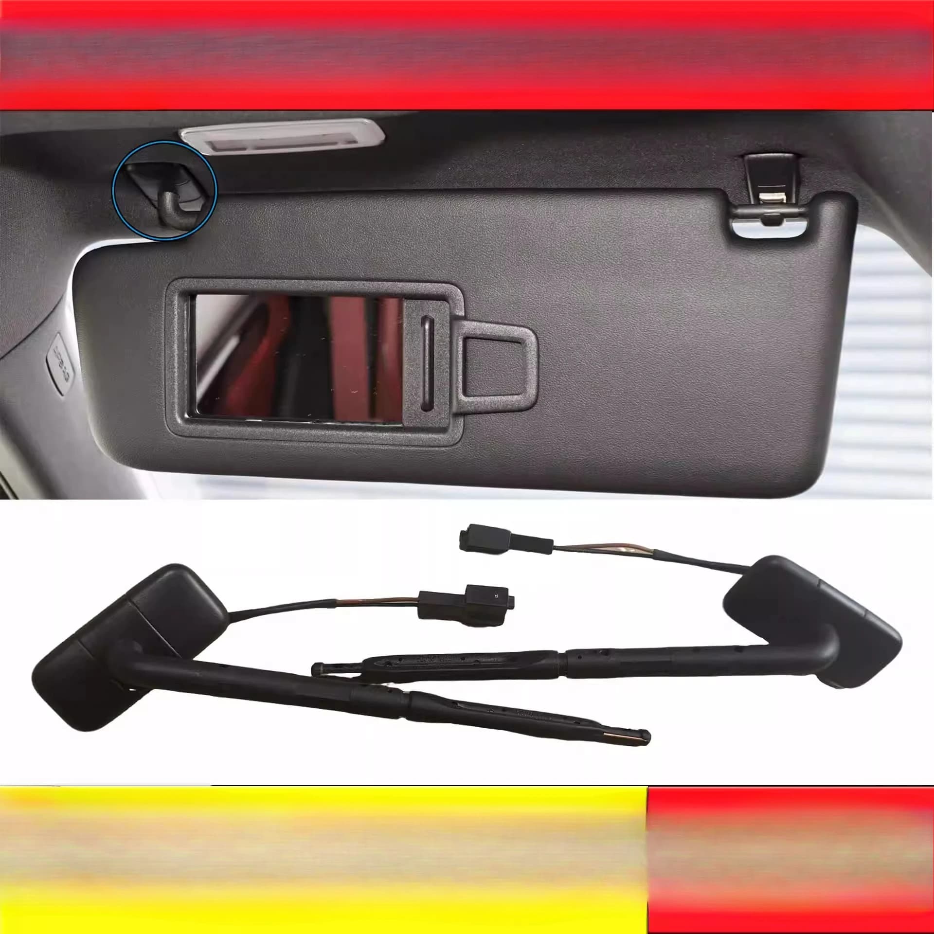 1pcs For Porsche Macan Sun Visor Hinge Base Rotation Rod