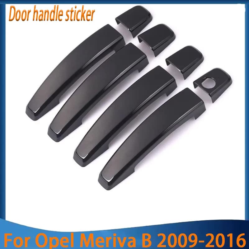 Chrome Glossy Black Car Door Handle Cover Trim Stickers Styling Auto Accessories For Opel Meriva B 2009-2016 Vauxhall