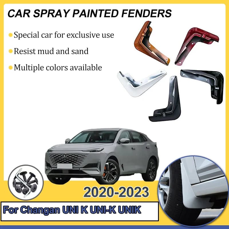 Car Mudguards For Changan UNI K UNI-K UNIK 2020 2021 2022 2023 Auto Flap Splash Guard Front Rear Fenders Mud Flaps Accessories