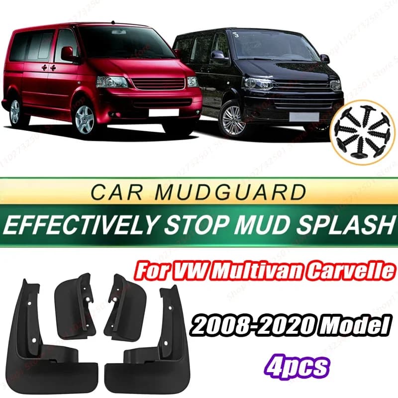 For VW Multivan Carvelle 2008-2020 Model 4PCS Front Rear Mud Flaps Splash Guards Fender Mudguards Auto Accessories