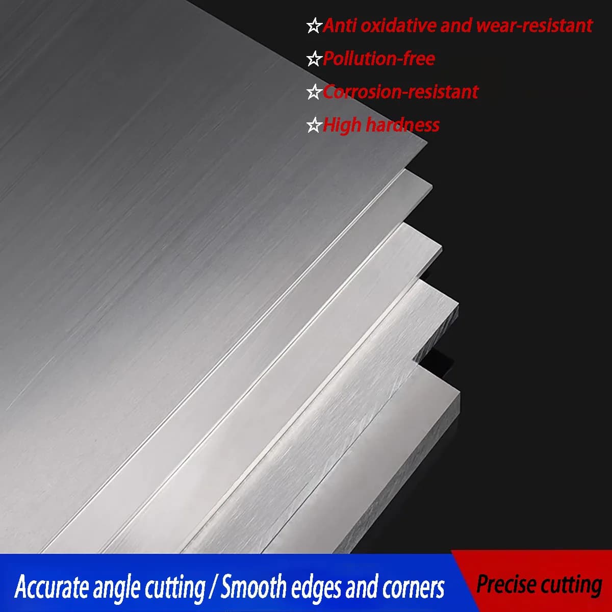 Thickness= 0.3- 0.8mm 1060 Aluminum Plate Metal Sheet  Aluminum Square Plate 50x50 100x100 150x150 200x200 200x300 300x300mm