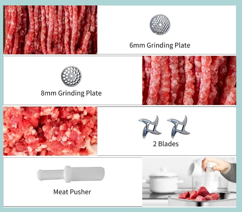 Multifunctional Food Processing Equipment, Sausage Filling Machine, Stainless Steel Double Blade Meat Crusher