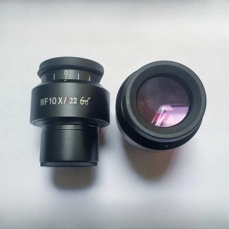 1PC W10X 22mm Adjustable Biological Microscope Eyepiece Lens Wide Angle High Eye Point Interface 23.2mm Stand Microscope