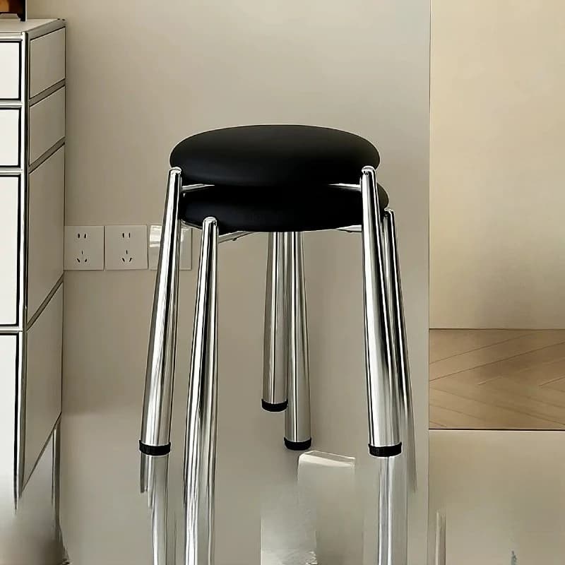 Stacked soft bag stool hospitality spare stool household guest bench light luxury high-end  stool