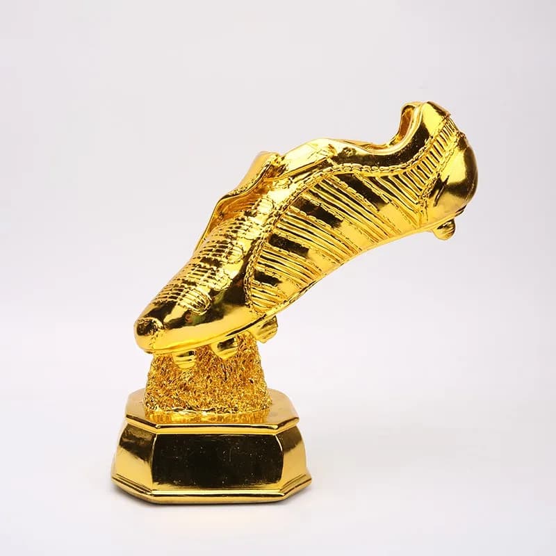 Football Enthusiast Decorative Ornaments, Resin Crafts, Golden Boot Statue Ornaments, Indoor Models