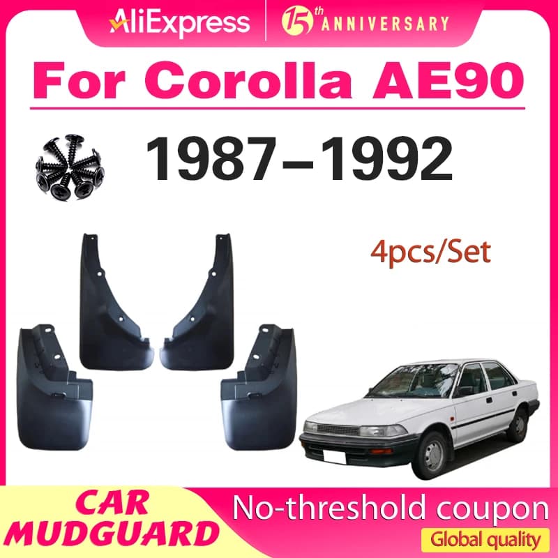 For Toyota Corolla E90 AE90 AE92 1987 1988 1989 1990 1991 1992 Fender Mudguard Mud Flaps Guard Splash Flap Mudguards