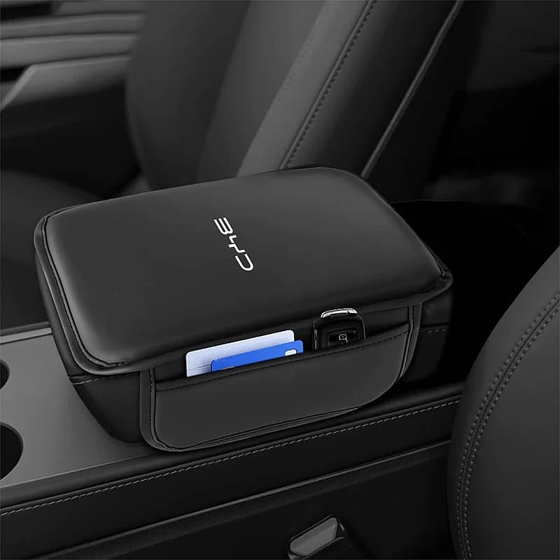 PU Leather Center Console Armrest Pad For BYD Atto 3 Seal Dolphin Han Tang Song Yuan Wear‑Resistant Interior Protector Accessory