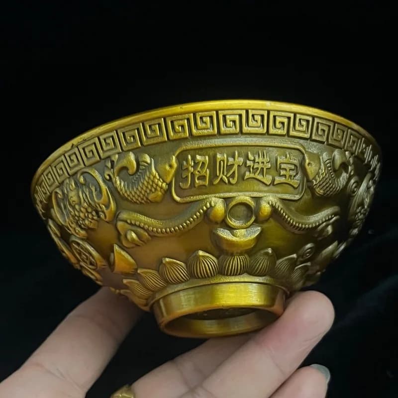 Alloy bowl ornament, Chinese-style home , living room, entrance, shop opening decoration gift