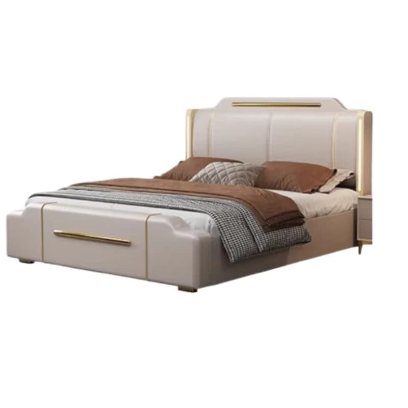 Italian Light Luxury Bed Simple Modern Bedroom Wedding Aesthetics Bed Comfortable Adult High Quality Beliche Home Furniture
