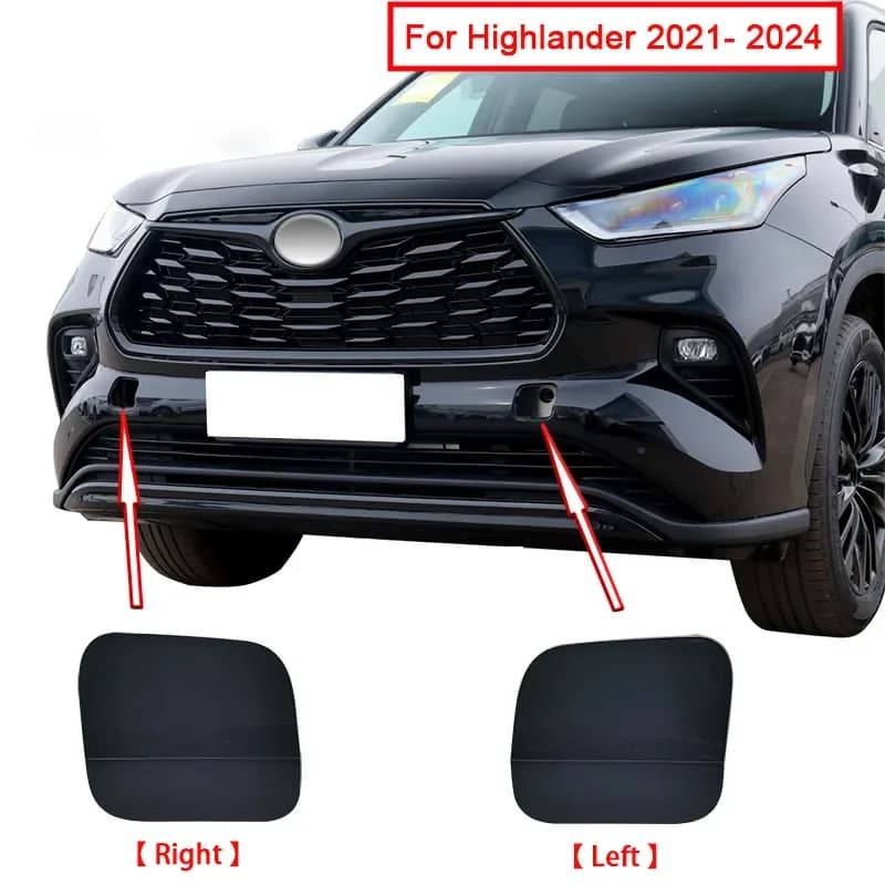Car Front Bumper Tow Hook Eye Cover Trailer Cap 52127-0E930 For Toyota Highlander KLUGER XU70 2021 2022 2023 2024