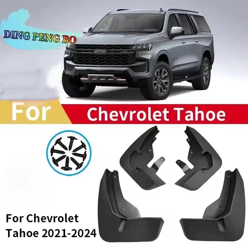 ABS 4PCS Car Mud Flaps Splash Guards Front Rear Mudguard Fender Cover Auto Accessories For Chevrolet Tahoe GMC Yukon 2021-2024