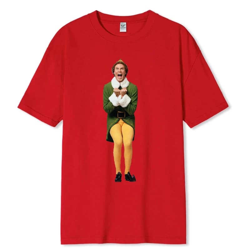 The Elf TeamChristmas T-shirt Woman Shirt Men's T Shirt Funny Graphic T Shirts Elf Personalized Clothing Round Collar Tees
