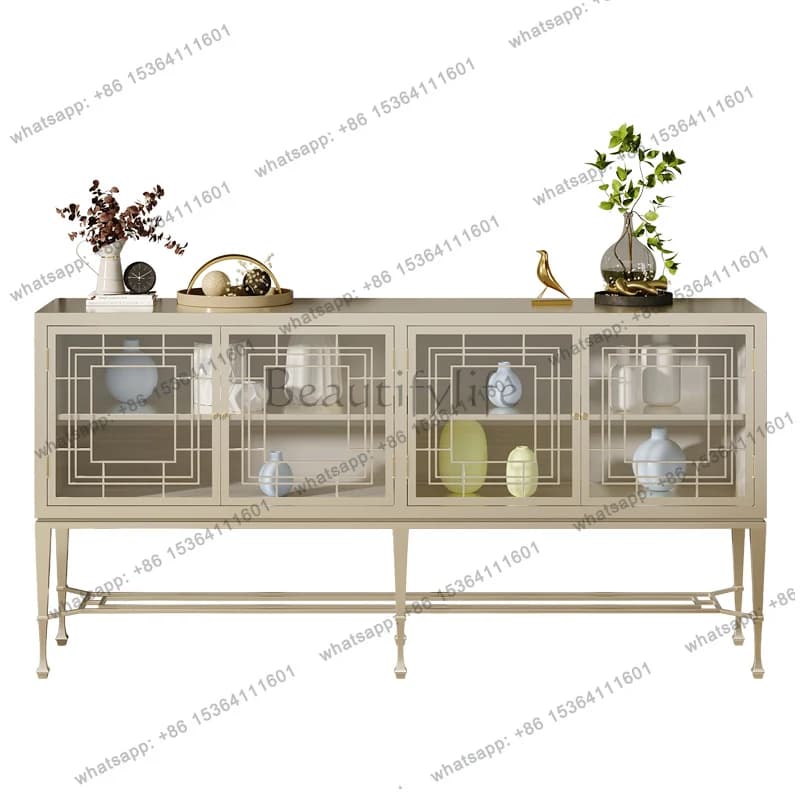 56American light luxury style home entrance cabinet, living room advanced sense, modern simple designer locker