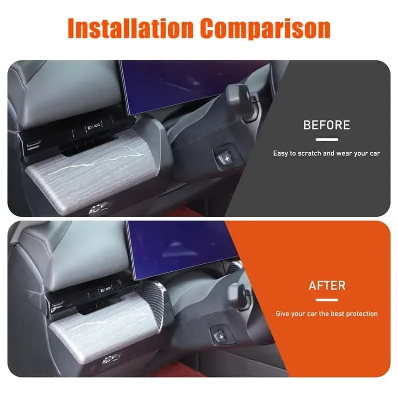 For BMW 5 Series G60 2024+ ABS Carbon Fiber Car central control display both sides of decorative cover stickers car accessories