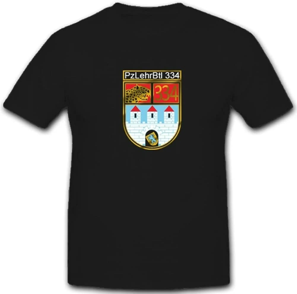 Copytec PzLehrBtl 334 armored Lehr battalion tank crew 100% cotton O-neck short-sleeved printed T-shirt badge.
