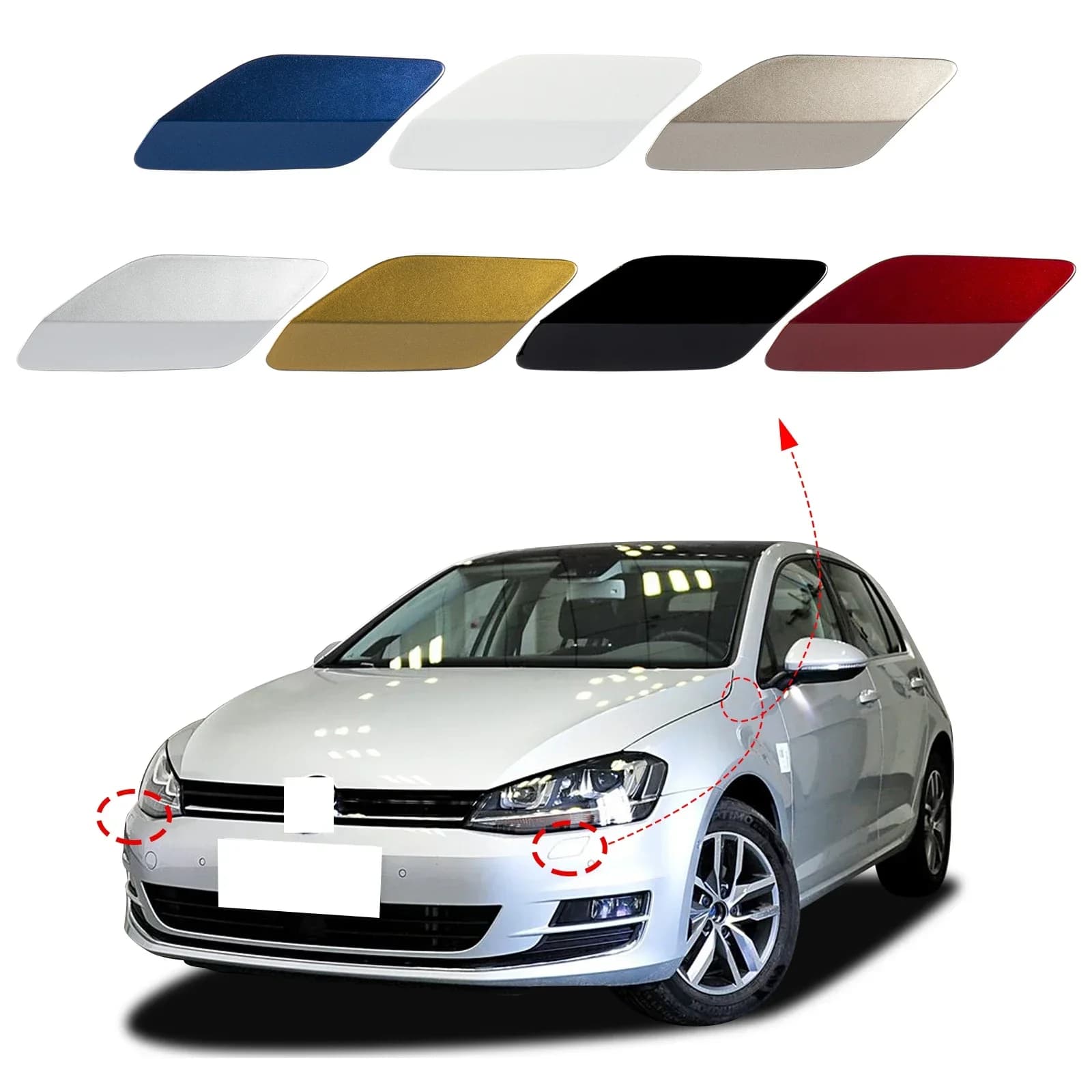 Tapa  cubierta  aranla  faro  parachoques lantero para VW Golf 7 MK7 2013 2014 2015 2016 2017 5G0955109 5G0955110