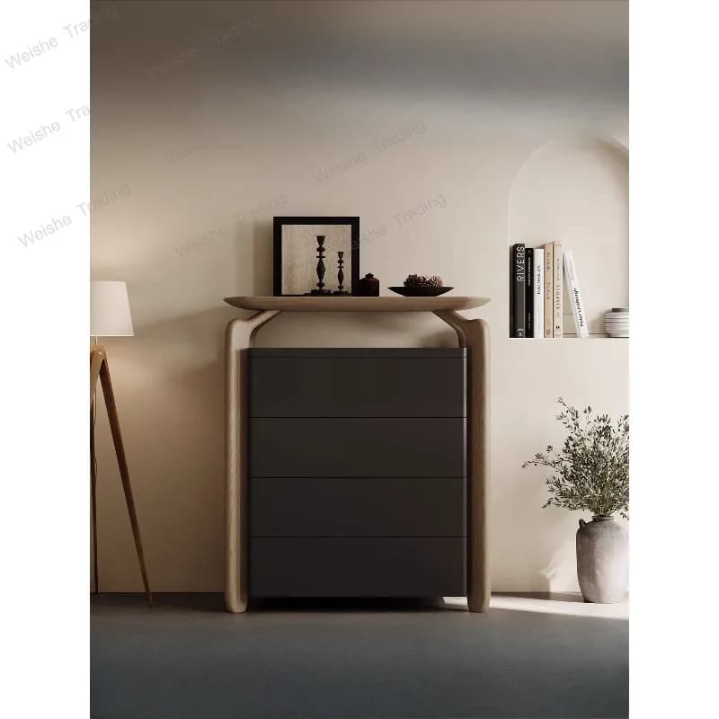 four-chest cabinet Italian minimalist large-capacity creative storage solid wood living room paint small apartment household