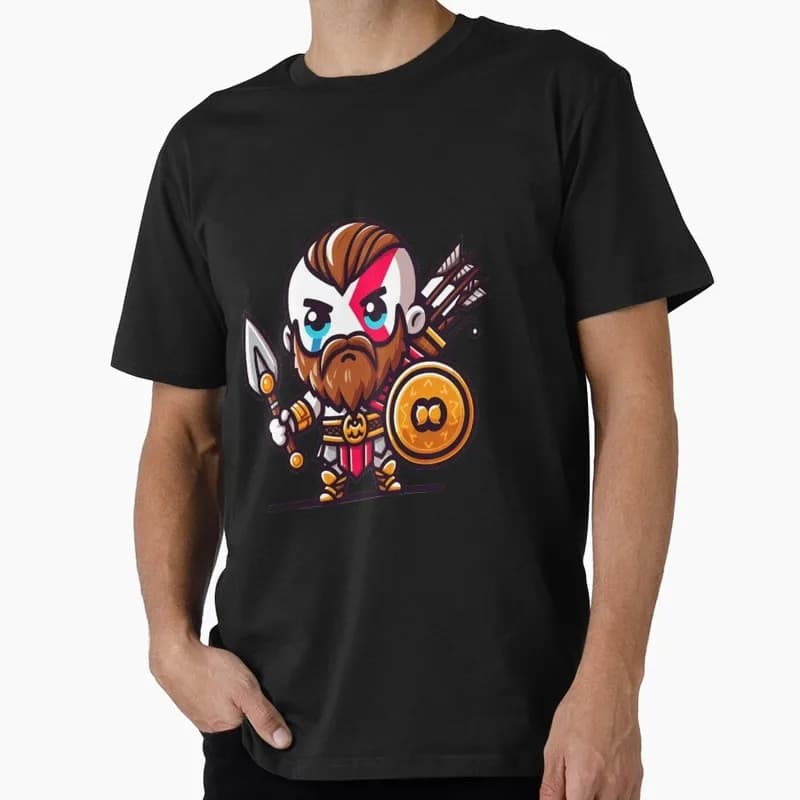 God of War Kratos T Shirt Dominate the Streets with Fighter Graphic Tee Spartan Warrior Ragnarok Streetwear Unisex Gamer Gift