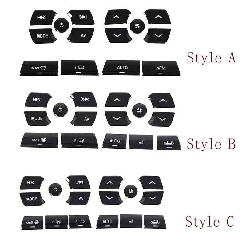 For Jaguar XJ XF 2010-2019 Stainless Steel Black Car Center Gear Multimedia Button Switch Sticker Car Decoration Accessories