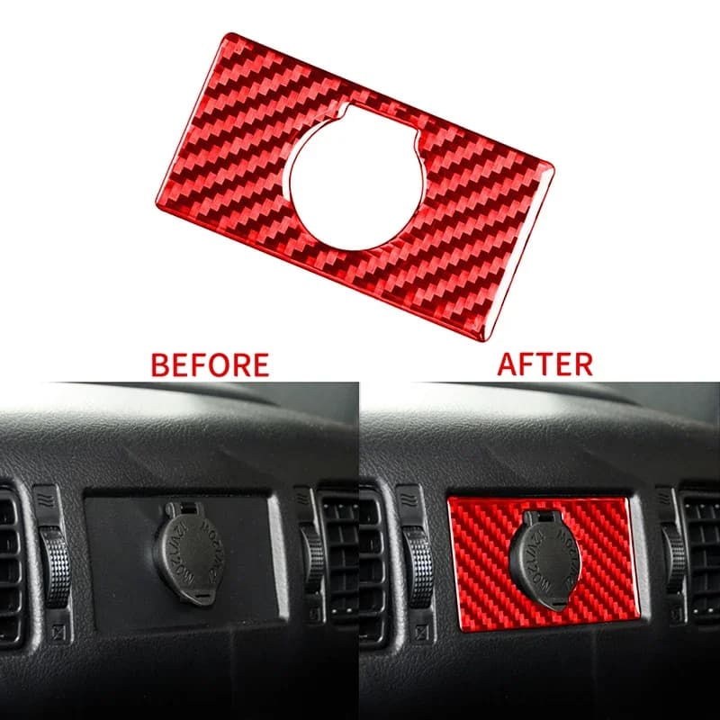 1 Pc Car Rear Cigarette Lighter Switch Sticker Suitable for Toyota Tundra 2014-2018 Auto Interior Trim Accessories