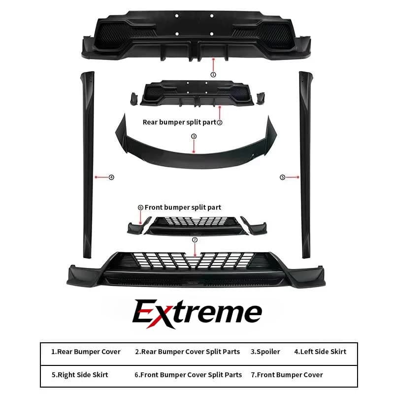 Hot Sale ABS Sport Front Lip Side Skirts Rear Diffuser Body Kit for Tesla Model Y Juniper 2025+