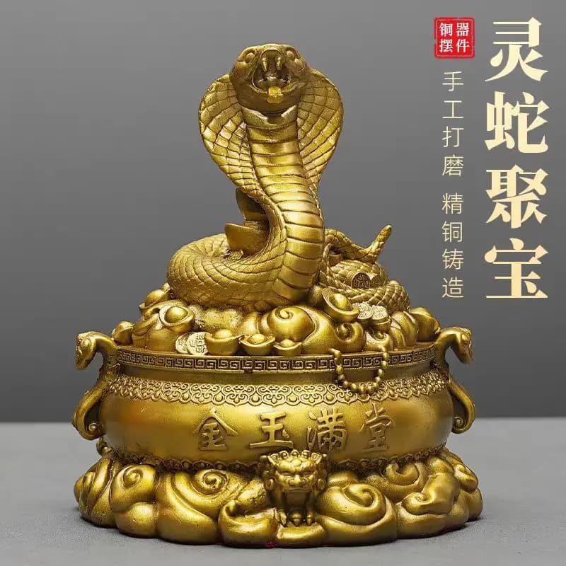 Zodiac Snake Ornament Brass Twelve Zodiac Snakes Amulet for One's Zodiac Year Living Room Study Office Desktop Decoration