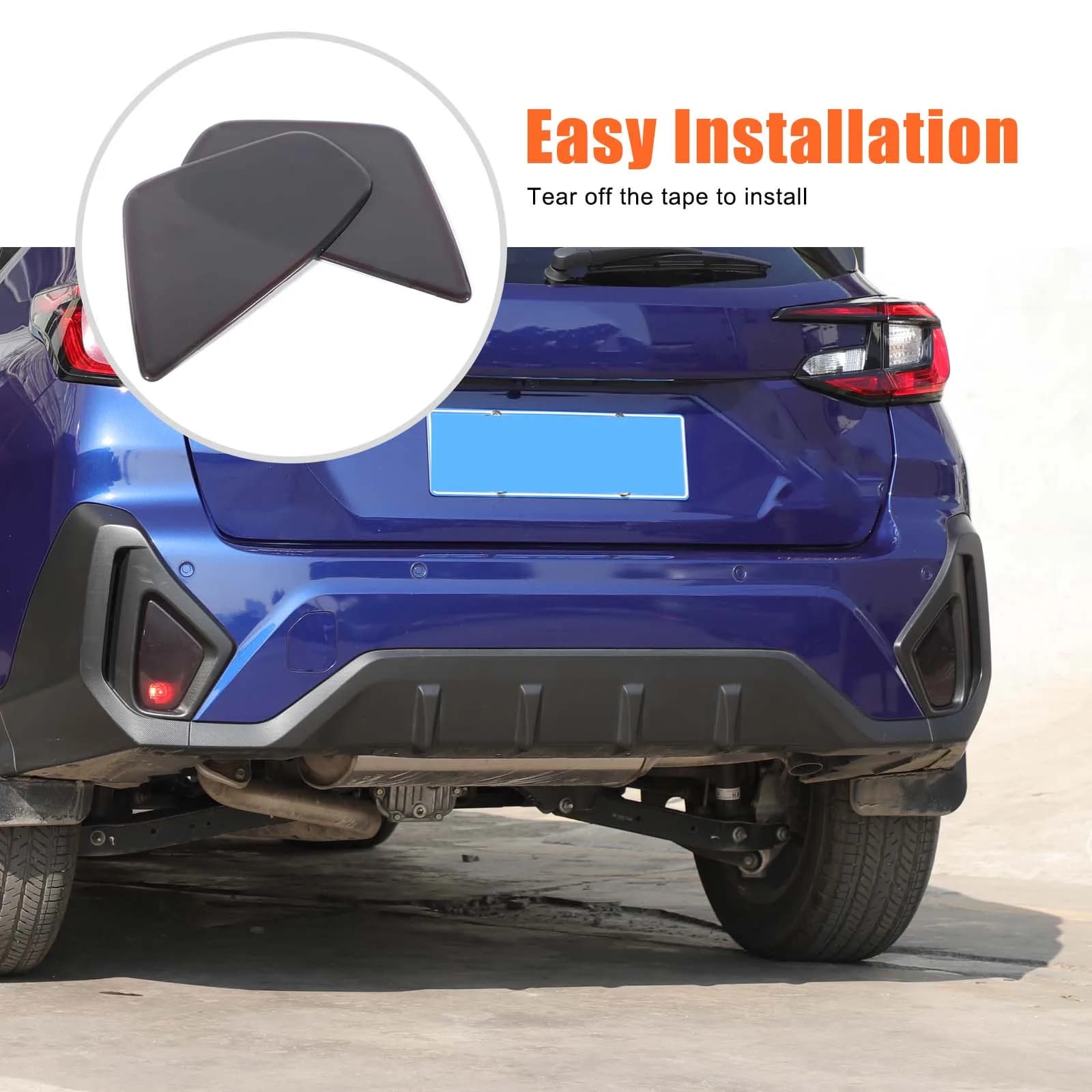 2 piece set ABS black For Subaru Crosstrek 2024+ car rear fog light decorative cover sticker car exterior protection accessories