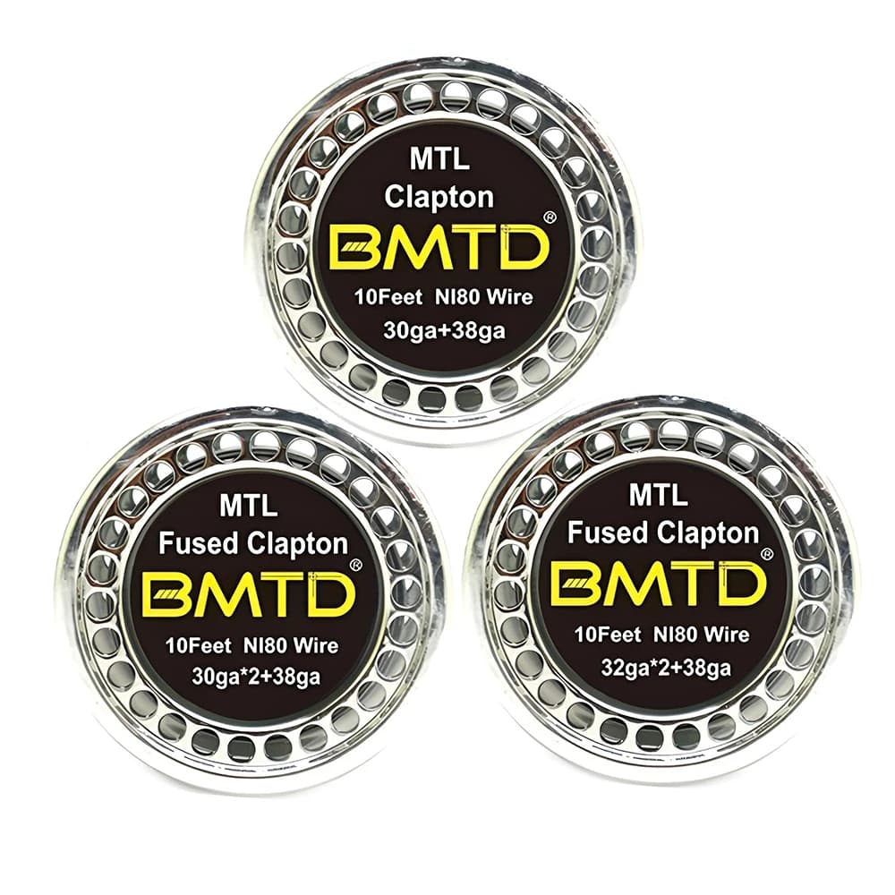 BMTD Fused Clapton MTL Ni80 Wire 30GA 32GA 38GA 10 Feet Dual Heating Wicks Wire DIY Tool