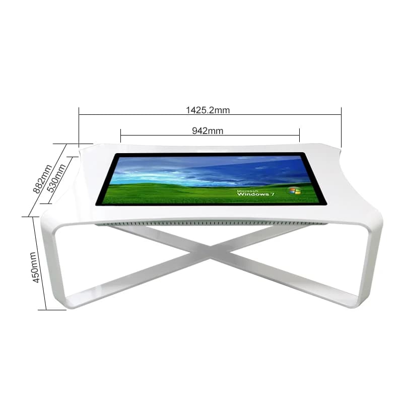 43 "55" Tempered Glass Capacitive Touch 4K 1080p Android OS Coffee Touch Table Digital Signage and Monitor Kiosk with USB WIFI