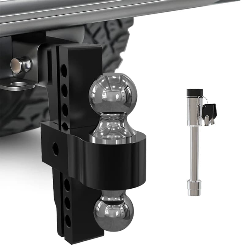 Adjustable Tow Trailer Hitch Ball Mount 2 Inch and 6 Inch Drop New Condition Adjustable Ball Mount Hitch