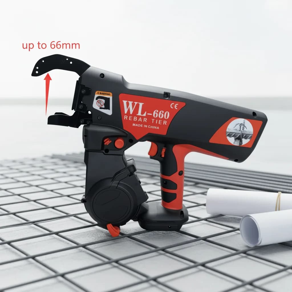 Factory Twin Automatic Rebar Binding Machine Industrial Battery-Powered Tying Tool Model WL-660 OEM Available 66mm Tie