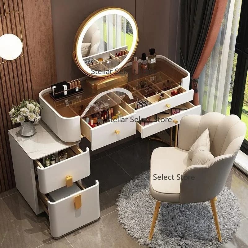 European Designer Makeup Vanities Home Dressers Vanity  Dressing Tables Living Room Storage Cabinets for Bedroom Furniture