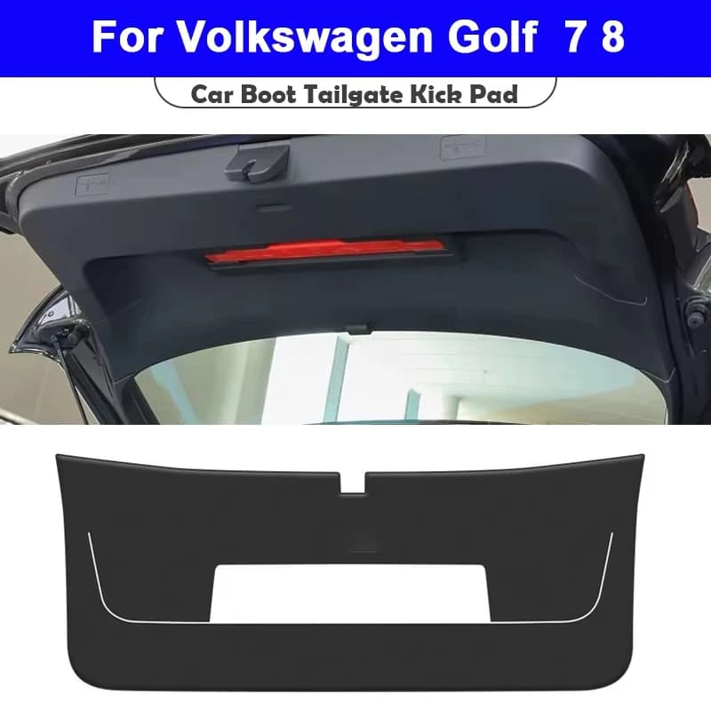 For Volkswagen VW Golf 8 7 2019-2025 Trunk Tailgate Guard Pad Leather Rear Trunk Door Protective Car Interior Accessories