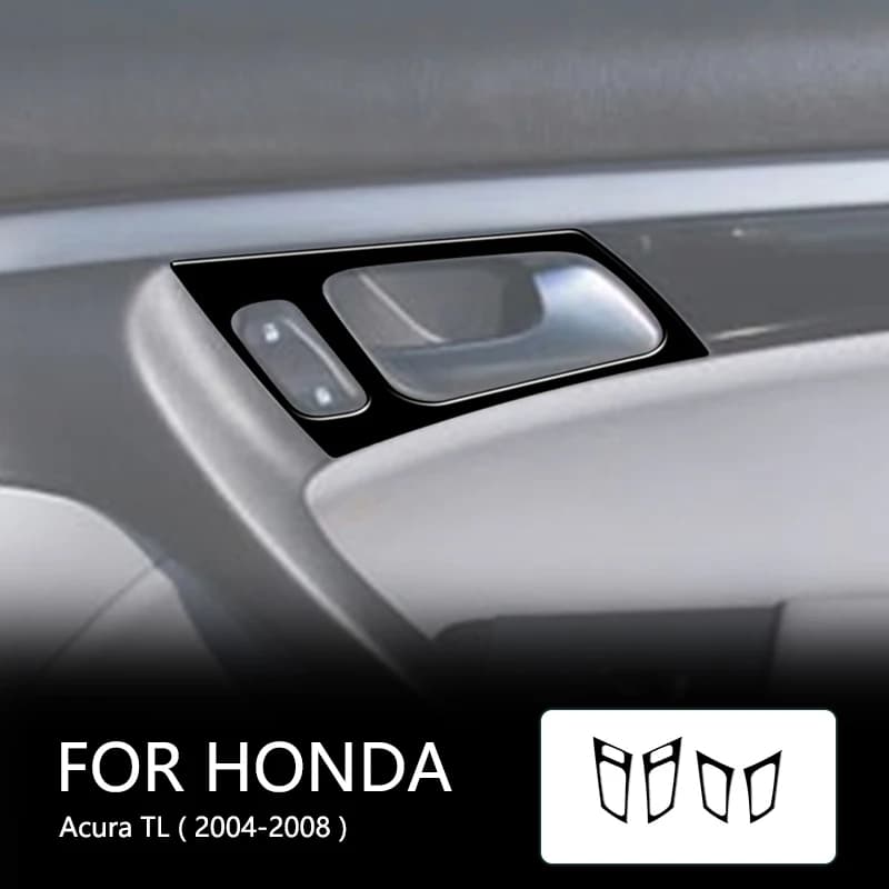 Interior Door Handle Panel Brand New ABS Gloss Black Stickers For Acura TL 2004 2005 2006 2007 2008 Car Interior Accessories