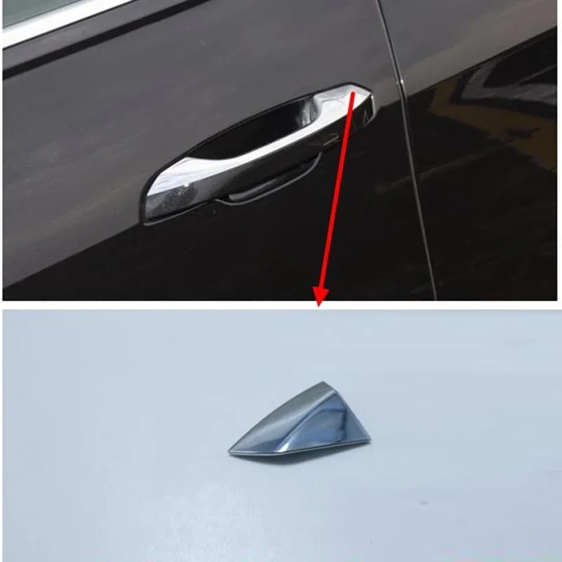 Auto Exterior Chrome Door Handle Cover Cap Small Strip for Audi A6 C8 2019 2020 2021 2022 2023 2024