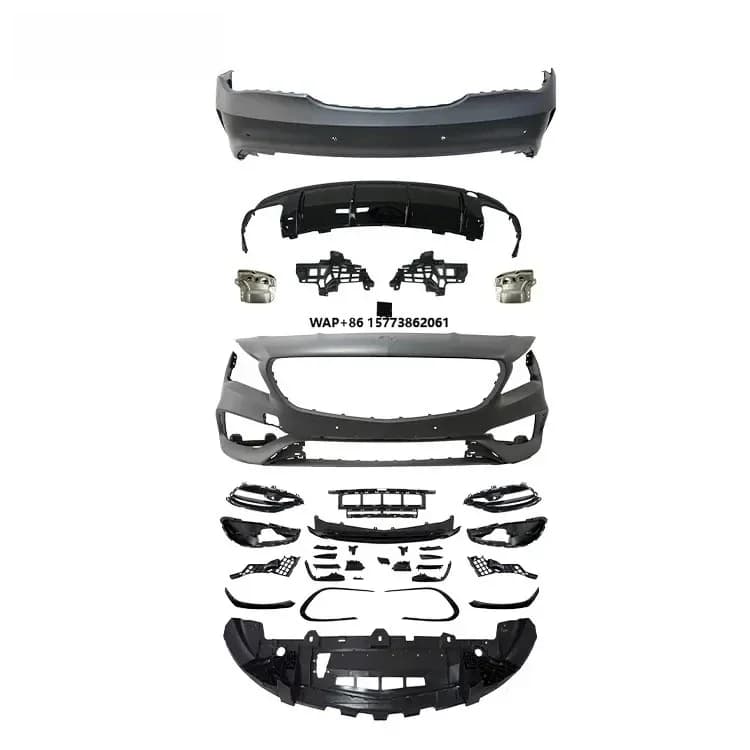 Car Accessories Body Kit for BENZ CLA-Class W117 Upgrade to CLA45 Style Bodykit Front Rear Bumper Side Skirts