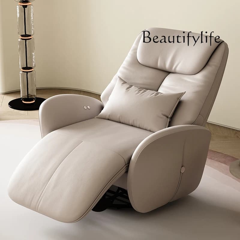 Leisure single sofa retractable electric recliner lazy multi-functional leather living room rocking chair